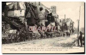 Old Postcard Peronne destroyed by the German Army