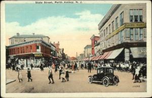 Perth Amboy NJ State Street c1920 Postcard