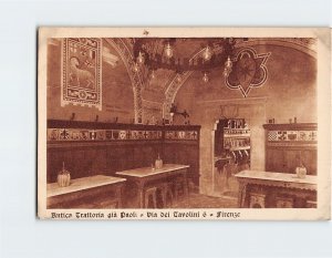 Postcard Antica Trattoria gia Paoli Via dei Tavolini Florence Italy