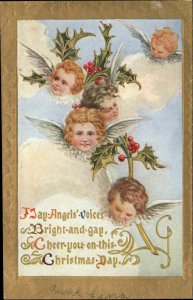 Christmas Choir of Angels Angel Children c1910 Vintage Postcard