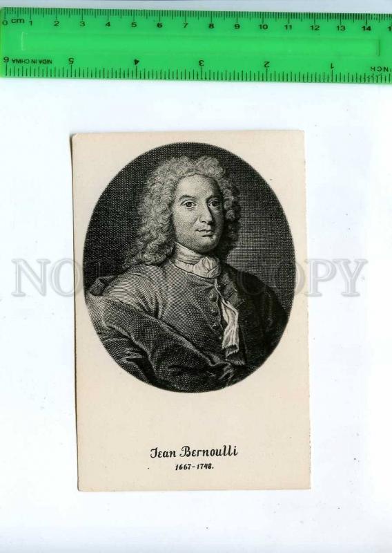 198512 Jean BERNOULLI Swiss mathematician Vintage 1934