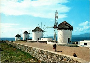 The Picturesque Windmills Myconos Greece Postcard B Hoaiac UNP