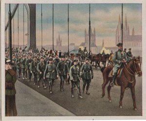 German Military End Of WW1 Army Return March Old Cigarette Card