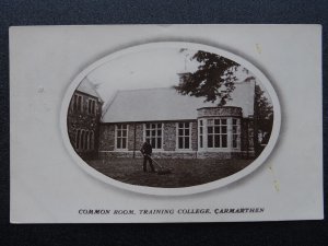 Cymru CARMARTHEN Training College Common Room SHOWING GARDNER c1914 RP Postcard