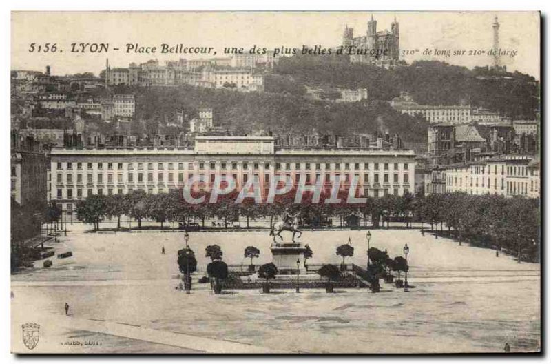 Old Postcard Lyon Bellecour Square One Of The Nicest D & # 39Europe