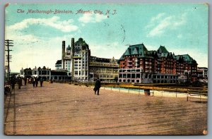 Postcard Atlantic City NJ c1909 The Marlborough Blenheim Hotel Demolished 1978