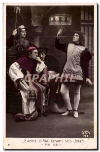 Old Postcard Fancy Jeanne d & # 39arc before his judges MAY 1431