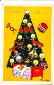 Raivio Signed Trevlig Jul Nice Christmas - 1932