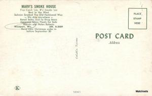 1960's Marv's Smoke House CoCal Co WESTPORT WASHINGTON Postcard 7445