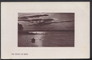 Scenic Postcard - The Haven of Rest - Sea / Rowing Boat / Moonlight  T2210