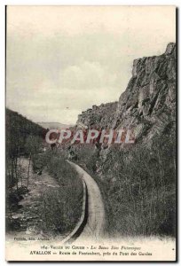 Old Postcard Avallon Pontaubert Route De Pres Du Pont Des Gardes