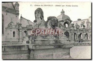 Old Postcard Chateau De Chantilly Chimere By Nicolas Coustou