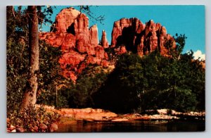 Oak Creek Canyon View In Arizona Vintage Unposted Postcard