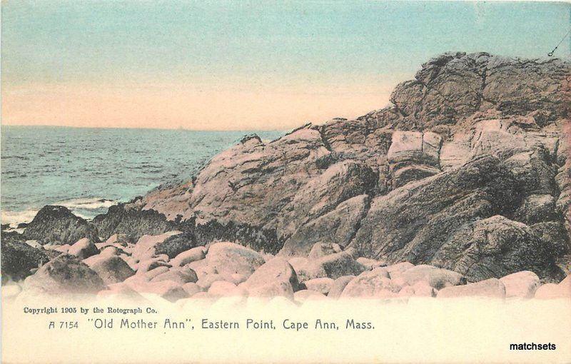 c1905 Old Mother Ann Eastern Point CAPE ANN Hand Colored Rotograph 4813 