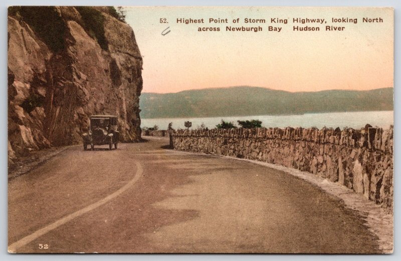 Storm King Highway Across Hudson River New York Mountain Highest Point Postcard