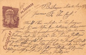 Switzerland Chocolat Suchard Advertising 1893 Brittnau postal stationery B991