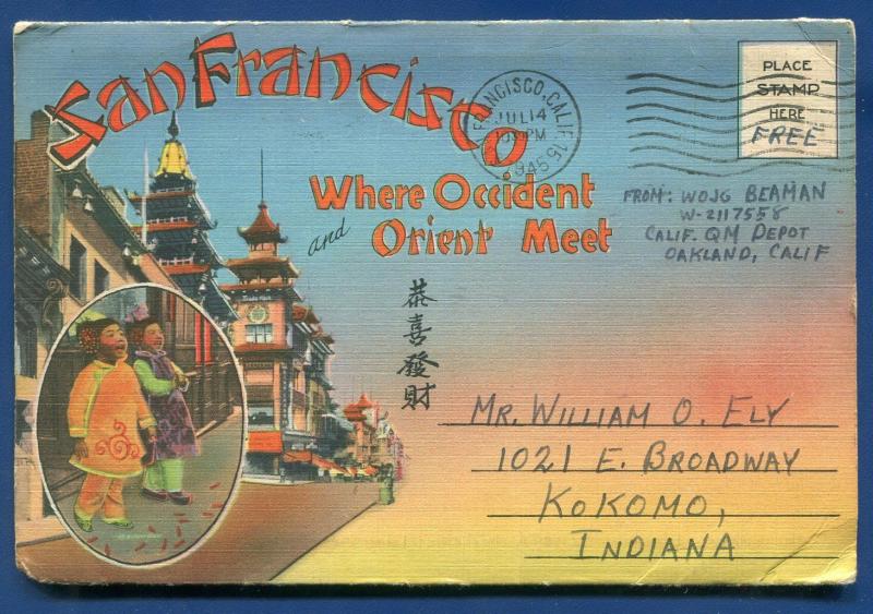 San Francisco California ca Chinatown postcard folder #3