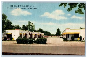 North Platte Nebraska NE Postcard El Rancho Motel Roadside Julesburg CO 1957