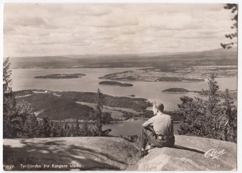 Norway; Oslo, Utsikt Fra Holmenkollen, RP PPC, 1953 PMK View of Fjord From Hill 