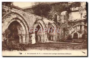 Postcard Old St Leonard HV Ruins Lartige Abbey