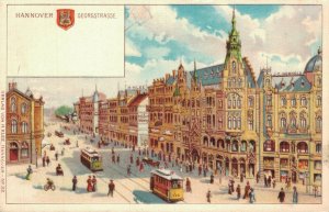 Germany Hannover Georgstrasse Litho Vintage Postcard 08.41