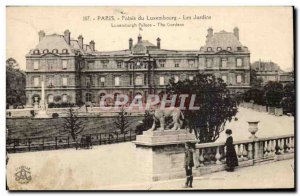 Old Postcard Paris Luxembourg Garden