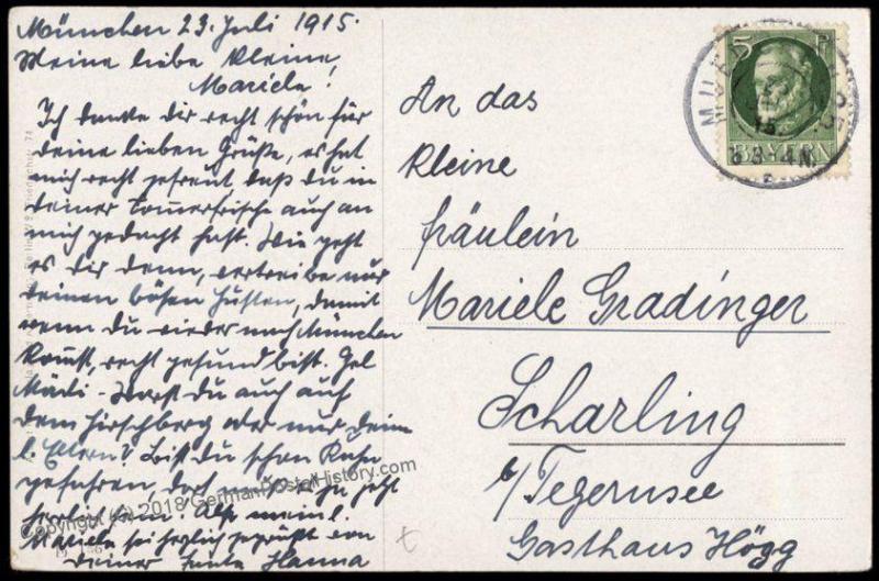 Germany WWI General von Hindenburg Child Humor Jux Kitsche Patriotic PPC 70095