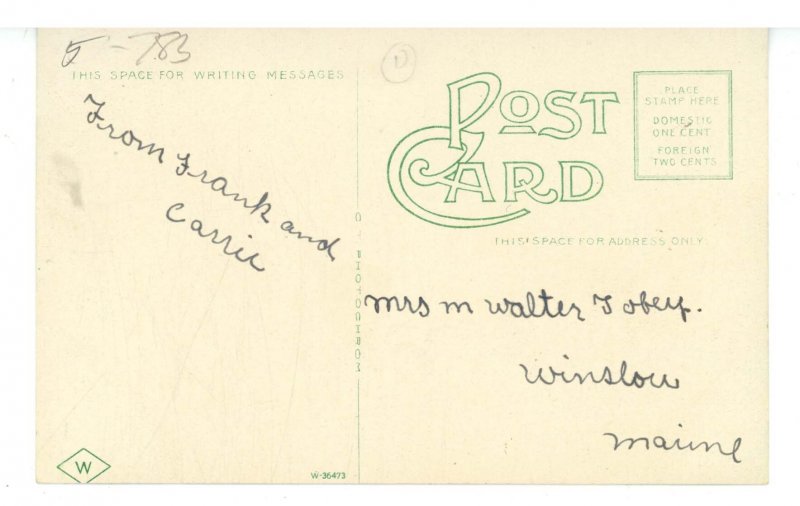 ME - Augusta. Winthrop Street looking East