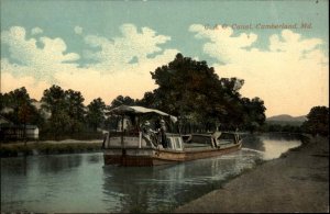 Cumberland MD C&O Canal & Boat c1910 Postcard