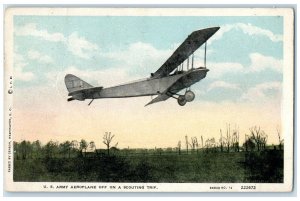 1918 US Army Aeroplane Off on a Scouting Trip WW1 Dayton Ohio OH Postcard