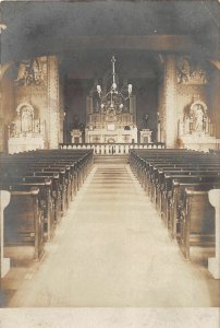 J5/ Chicago Illinois RPPC Postcard c1910 Interior Church Building 175