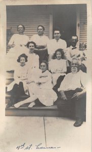 H94/ Moberly Missouri RPPC Postcard c1910 Fourth Street Home Family  51