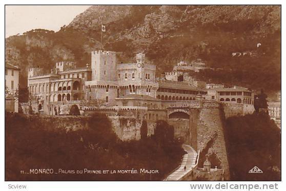 RP, Palais Du Prince Et La Montee Major, Monaco, 1920-1940s