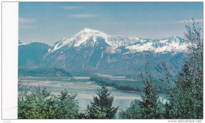 Scenic view,  Fraser River and Mt. Cheam,  B.C.,   Canada,  40-60s