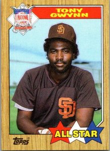1987 Topps Baseball Card NL All Star Tony Gwynn San Diego Padres sk3259