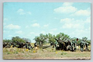 1965 Fort Sill Oklahoma US Army Howitzer Artillery Military Training Postcard