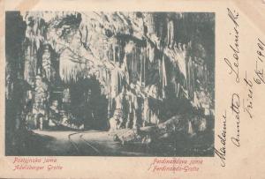 B78702 ferdinandova juma ferdinands grotte adelsb slovenia scan front/back image