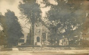 Postcard C-1190 Illinois La La Grange 1st Congregational Church Childs 22-12205