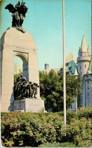 Canadas National War Memorial Chateau Laurier Ottawa Ontario Canada VTG Postcard 