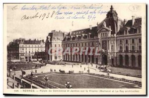 Postcard Old Palace Rennes Trade and Gardens on the Villaine