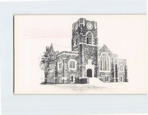 Postcard Clara Hall Elliott Memorial Church Rt. 32 South Willington Connecticut