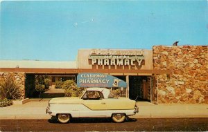 Postcard 1950s California San Diego Clairmont Medical Pharmacy Autos 23-13553