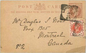 Entier Postal Stationery Postal Britain Great Britain 1 / 2p + 1 1 / 2p Londo...