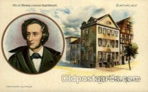 Felix Mendelsson-bartholdy, birthplace Famous People Unused yellowing on back...