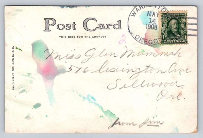 1908 The French Maid   Postcard