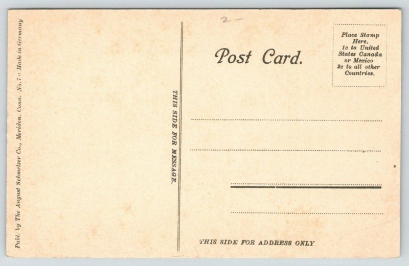 Watertown Connecticut~The Green~Main Street in Winter~Snow on Ground~c1910