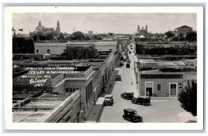 Merida Yucatán Mexico Postcard 59th St. Panoramic View c1940's RPPC Photo