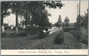 CHICAGO IL MINIATURE RAILROAD ANTIQUE POSTCARD