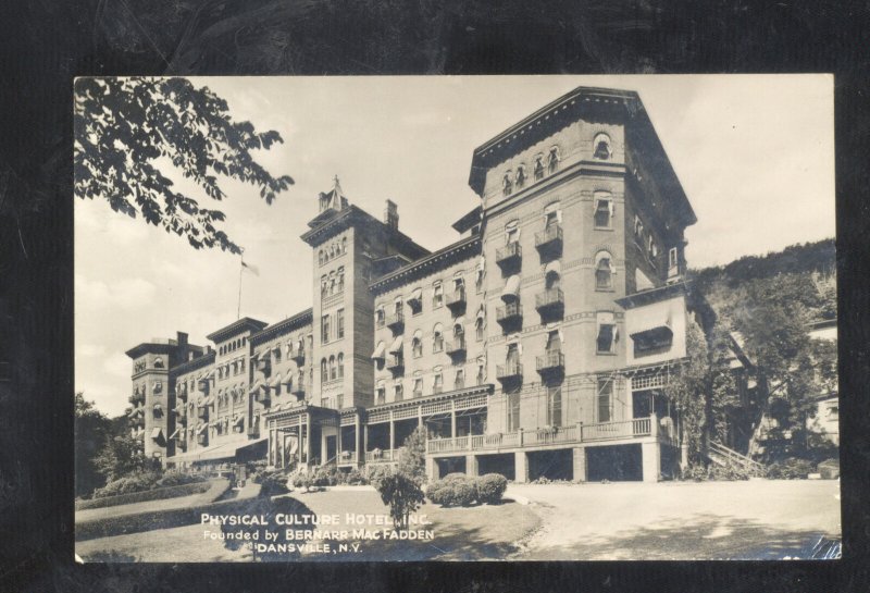 RPPC DANSVILLE NEW YORK PHYSICAL CULTURAL HOTEL VINTAGE REAL PHOTO POSTCARD