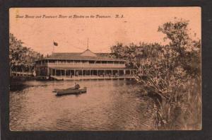 RI Boat House PAWTUXET RHODE ISLAND Postcard 1910 PC